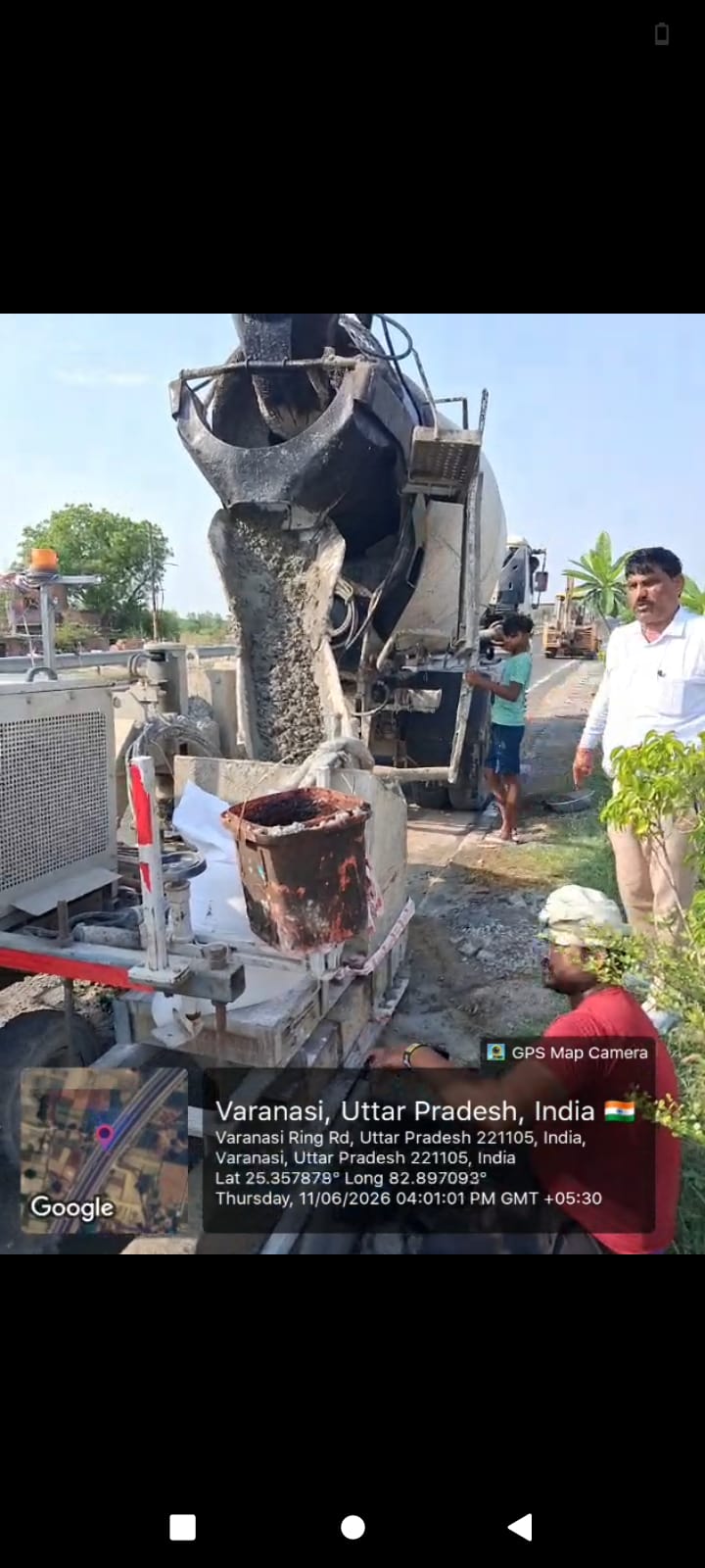 Workers on site